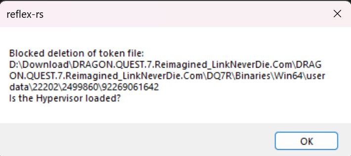 Blocked deletion of token file Blocked deletion of token file