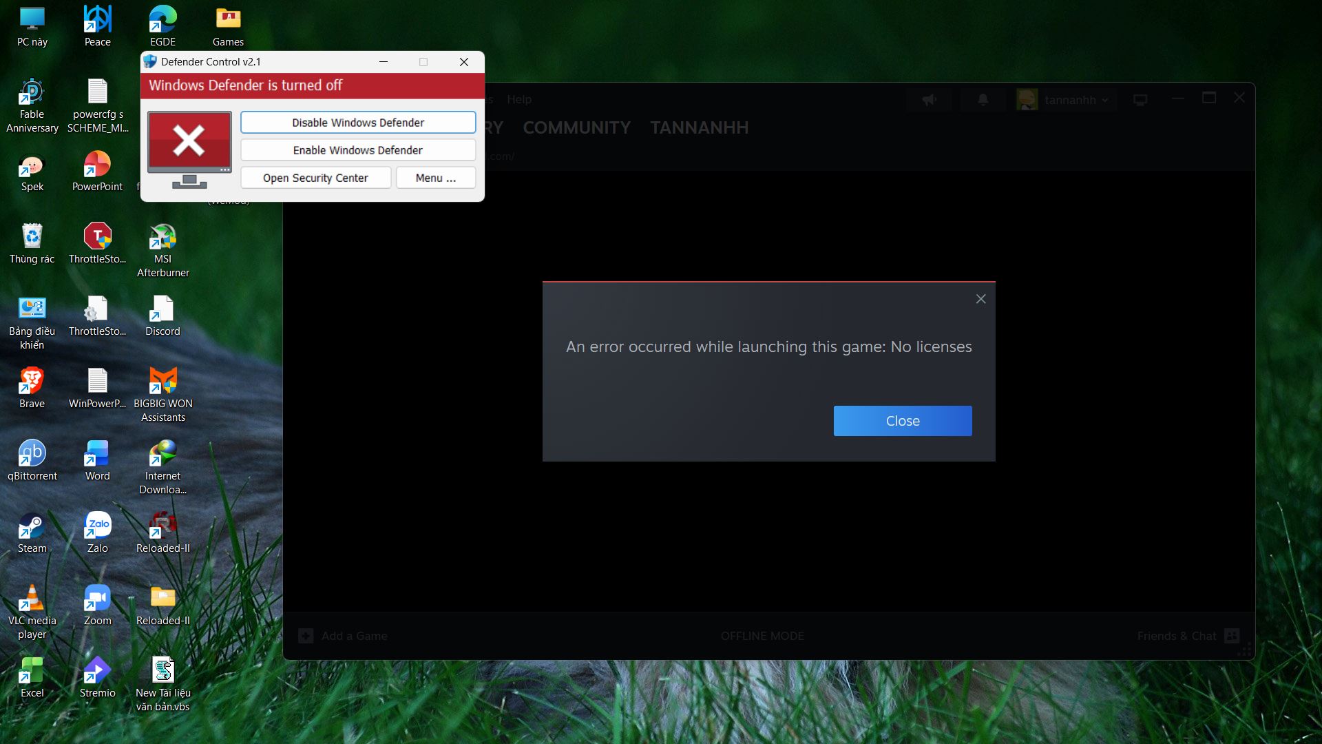 fable aniversary ko vào đc game ạ
