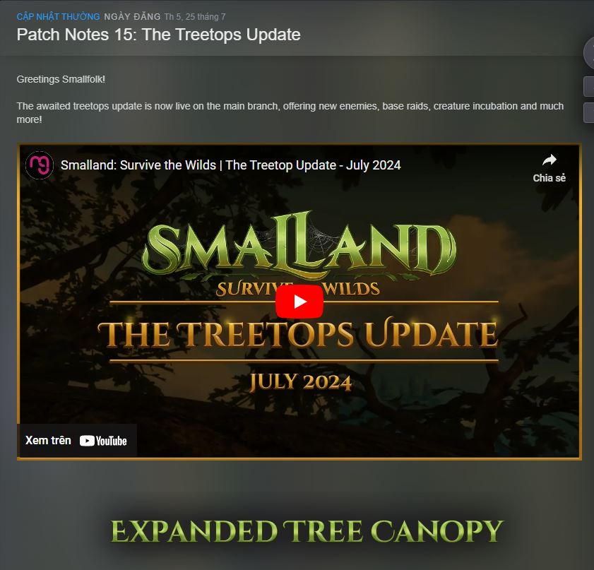 [Request Update] Smalland: Survive the Wilds v1.3.1