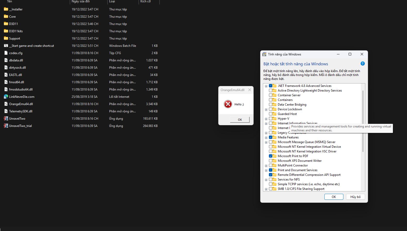 Lỗi không chạy đc game Unravel two 