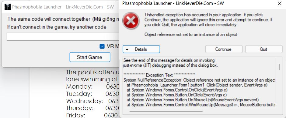 Không thể start game Phasmophobia ở win 11