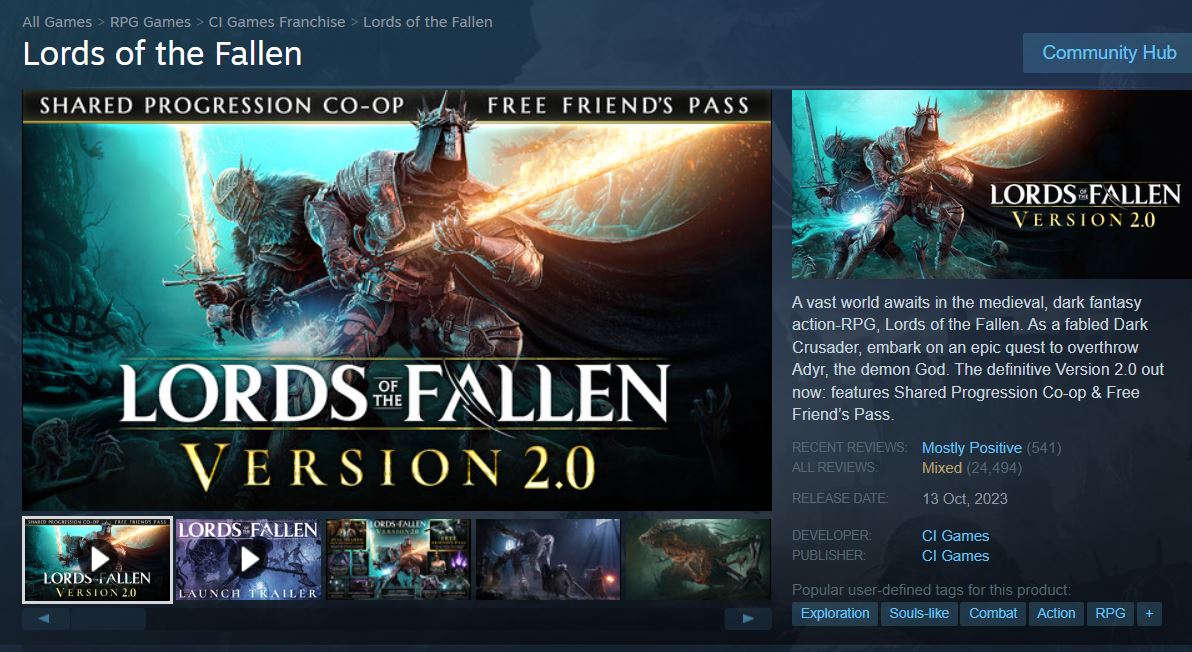 [Update] Lords of the Fallen 2.0