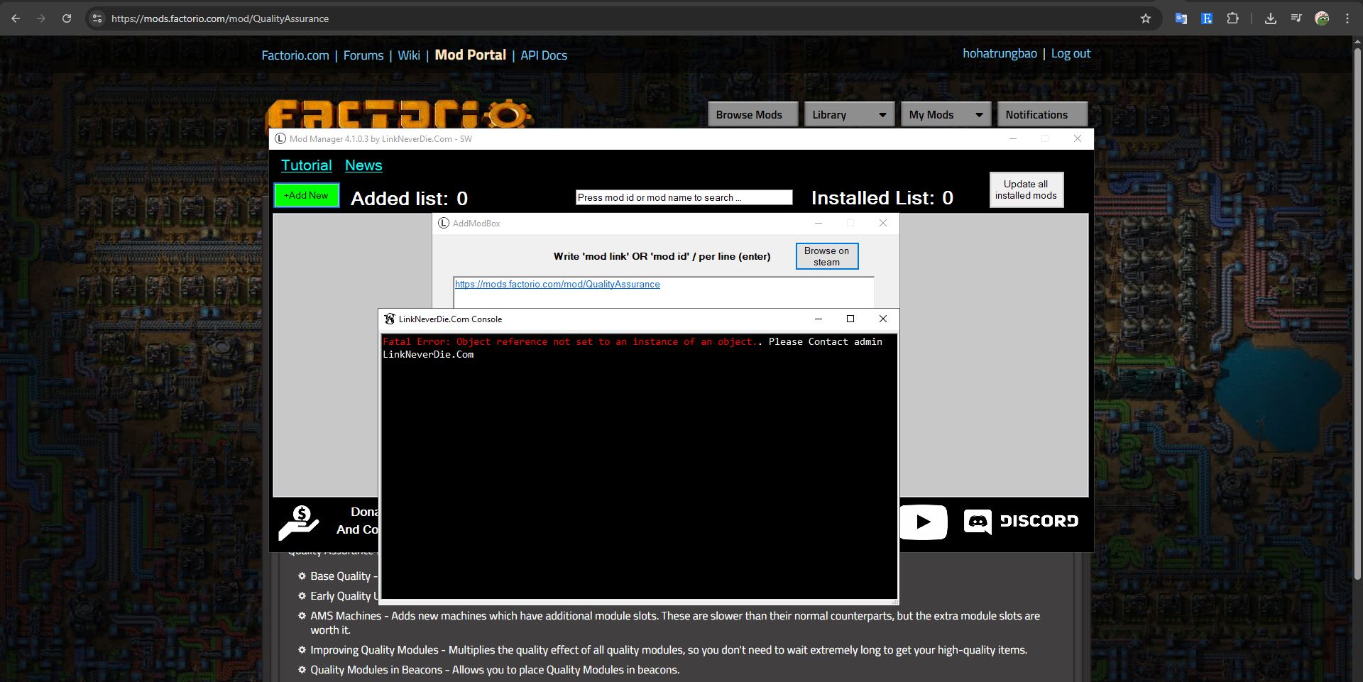 xin hướng dẫn mod game factorio