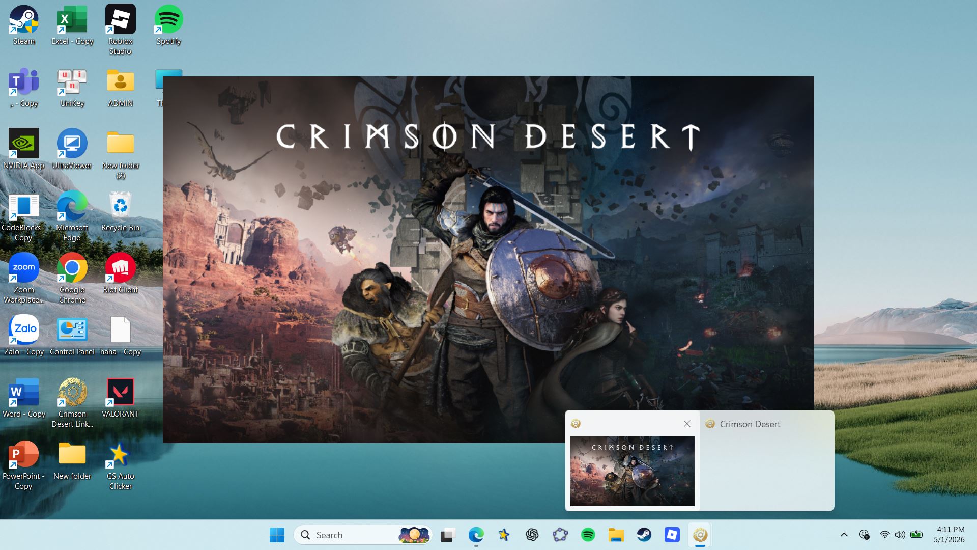 lỗi crimson desert chỉ hiện banner xong tắt