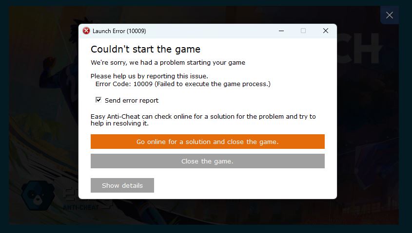 Lỗi easy anti cheat 