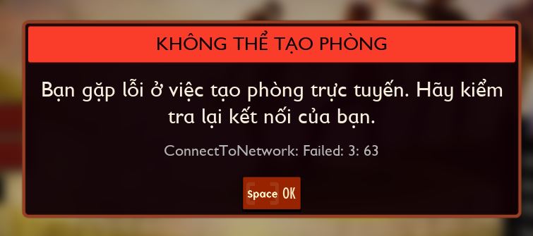 Tạo phòng Grounded bị lỗi