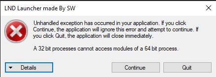 Lỗi LND Launcher made By SW