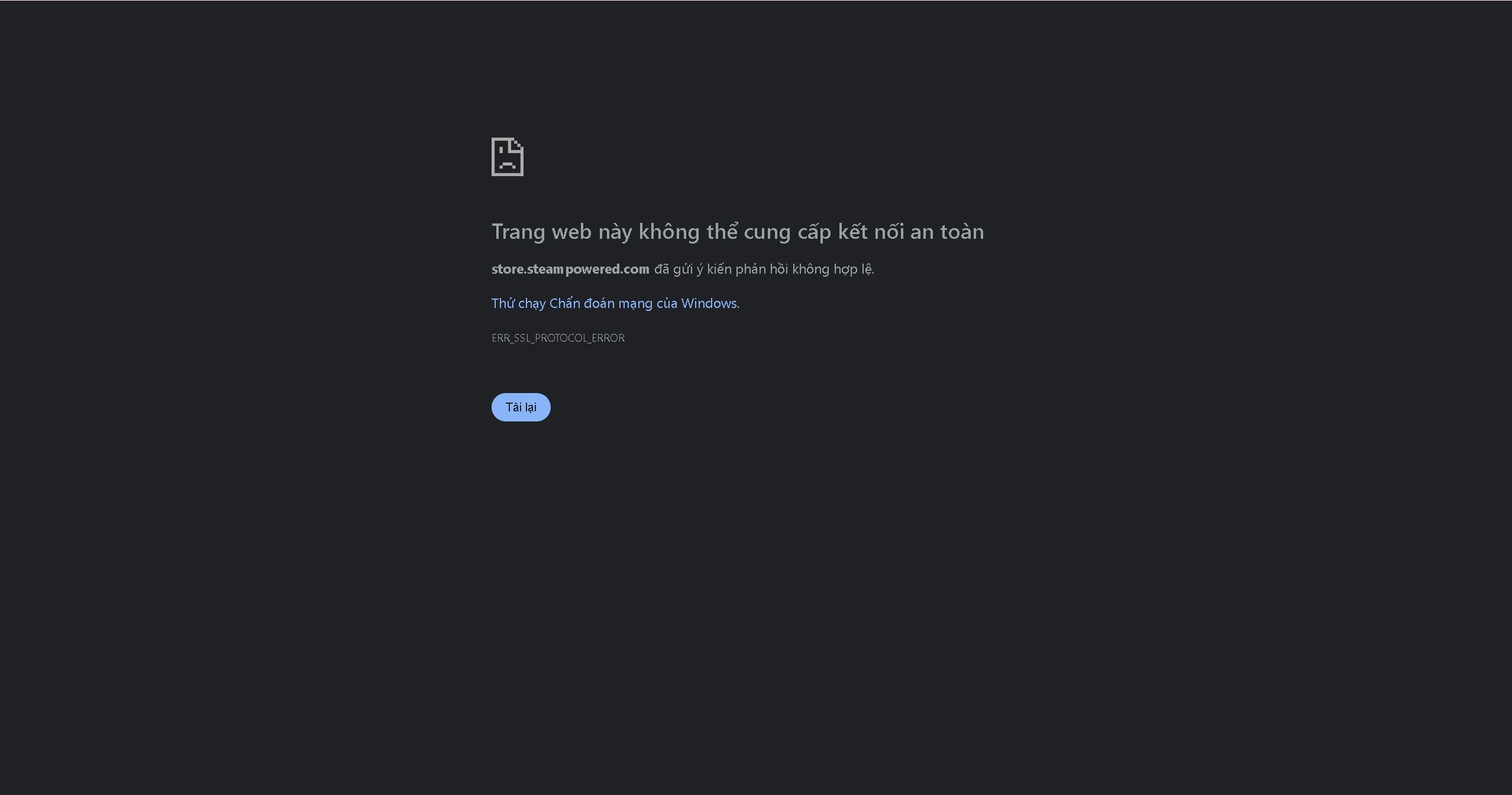 LỖI KẾT NỐI STEAM
