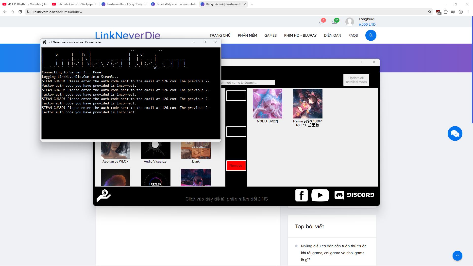 lỗi đăng nhập steam 
