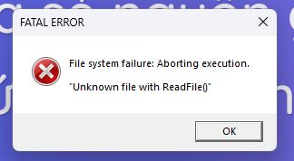 Lỗi Unknown file with ReadFile() Far Cry Primal? Lỗi Unknown file with ReadFile() Far Cry Primal?