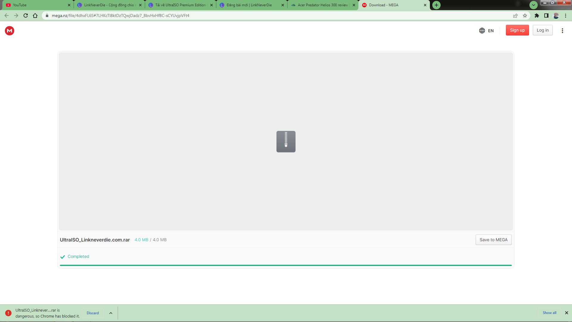 lỗi gg tự block file 