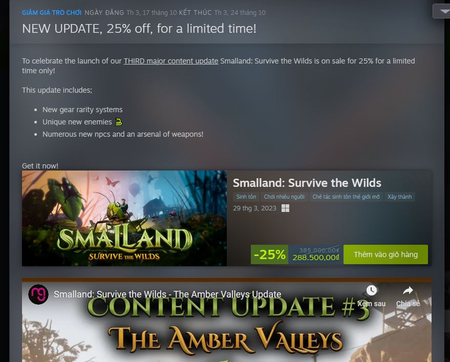 [REQUEST UPDATE] Smalland: Survive the Wilds