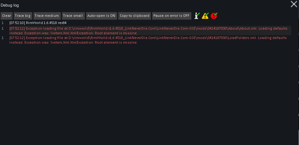 RimWorld mod manager lỗi không thể tải và cài 1 số mod (v1.6) RimWorld mod manager lỗi không thể tải và cài 1 số mod (v1.6)