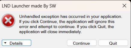 Lỗi Launcher không rõ nhiều game 