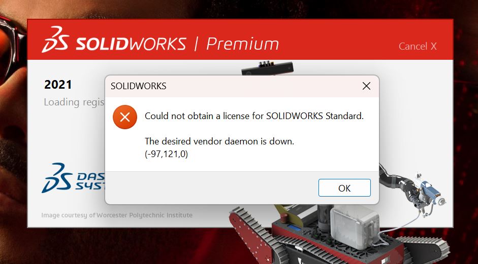 Solidworks bị lỗi