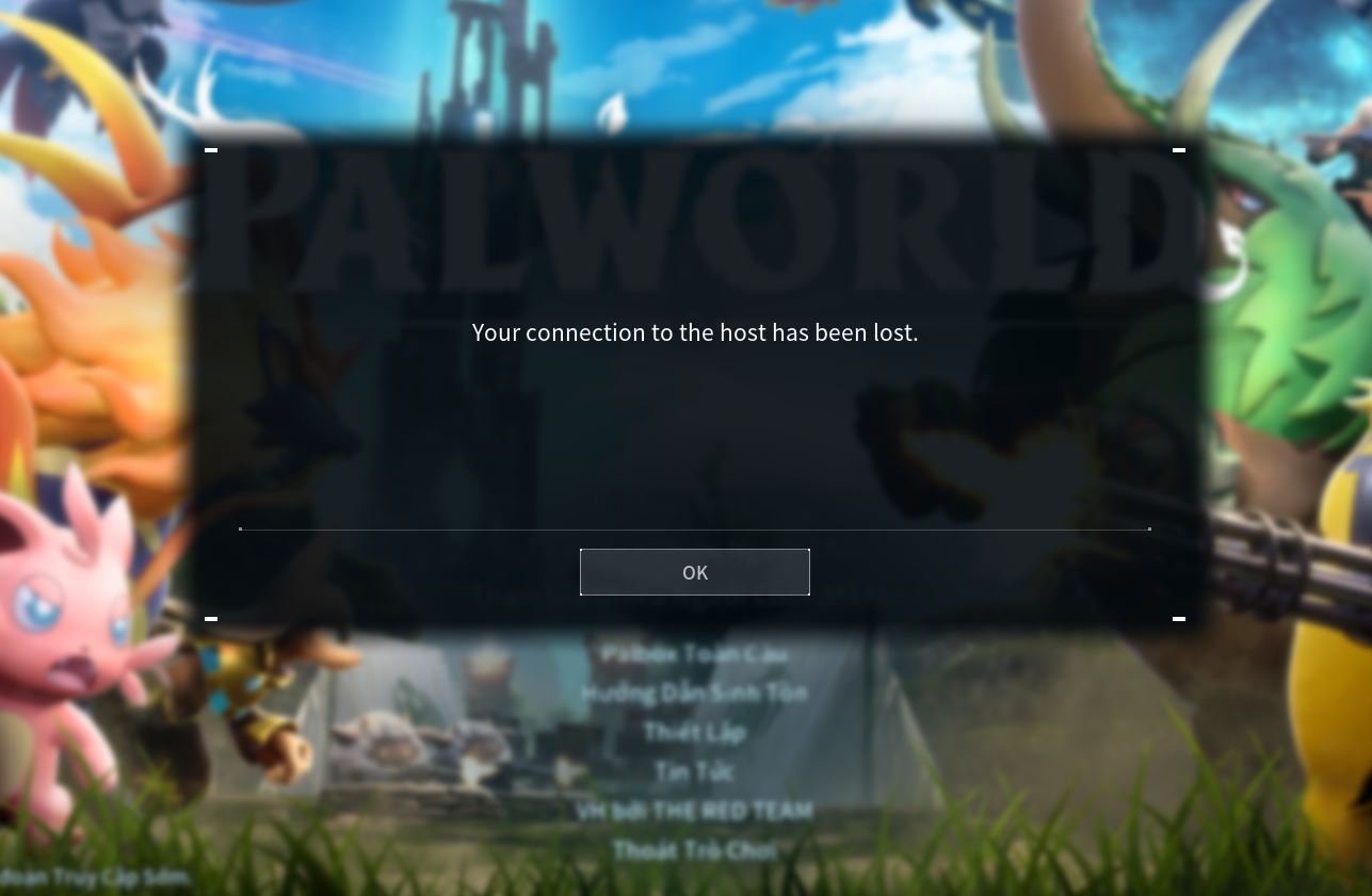Không vào được sever Pal