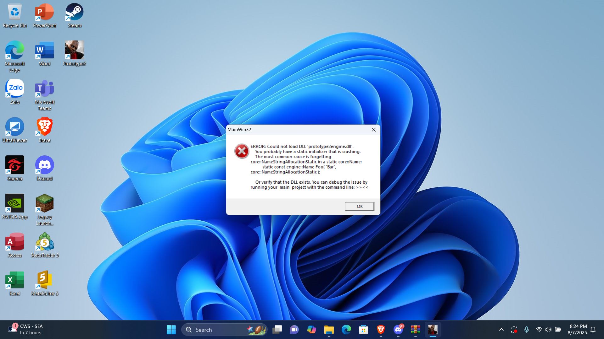 lỗi could not find dll prototype lỗi could not find dll prototype