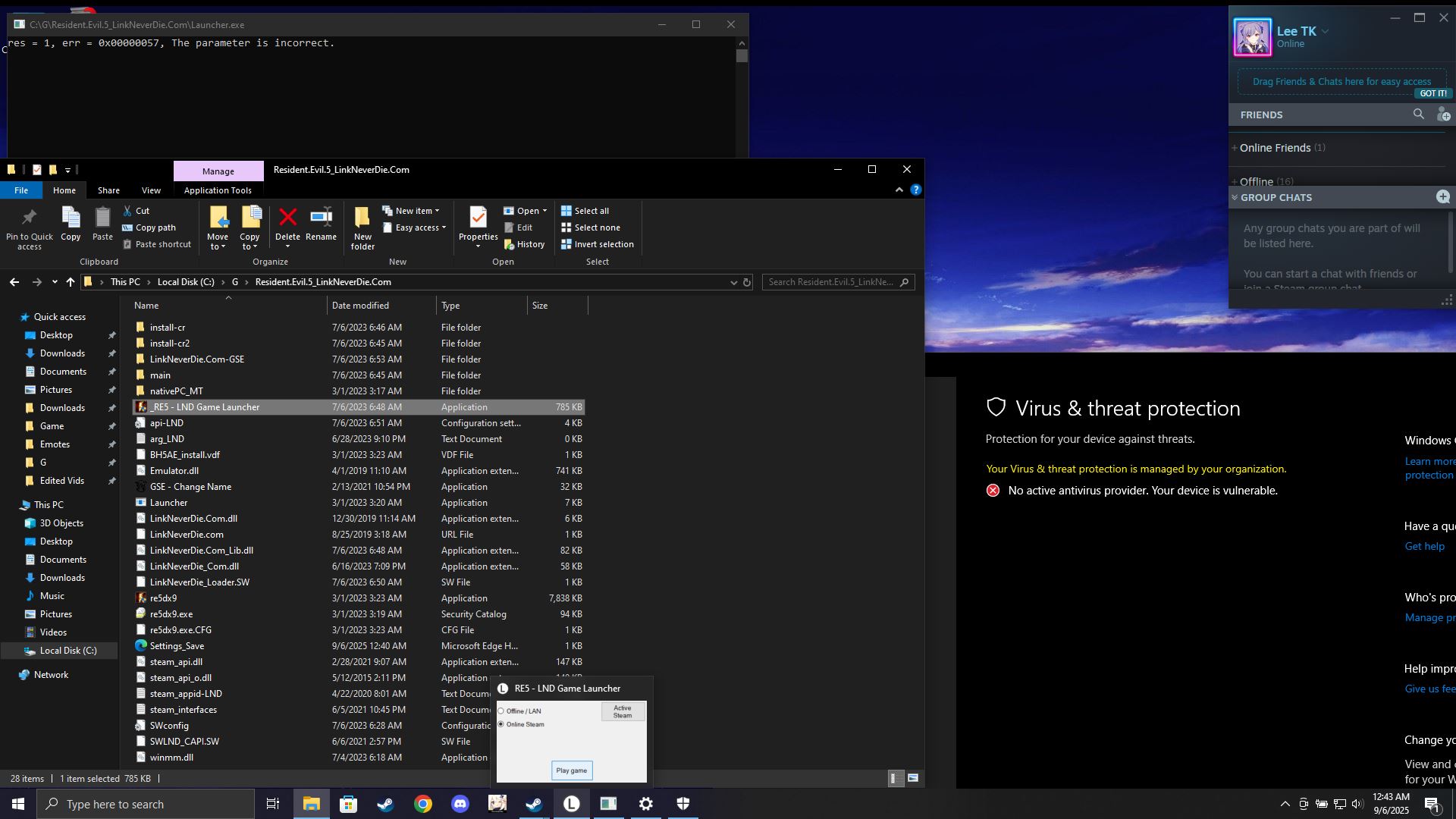 Không thể khởi động game Resident Evil 5