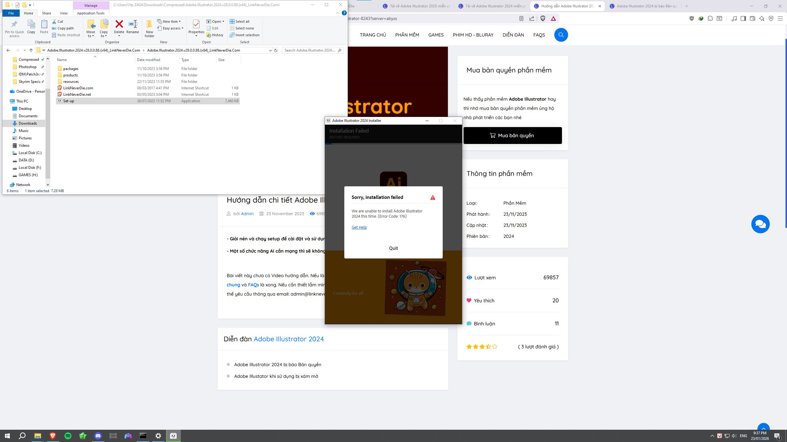 Không cài đặt được Adobe Illustrator 2024 và các phiên bản khác Không cài đặt được Adobe Illustrator 2024 và các phiên bản khác