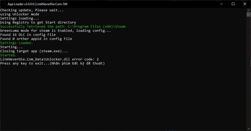 Lỗi error code: 2 DLC unlocker WH40k: SM2