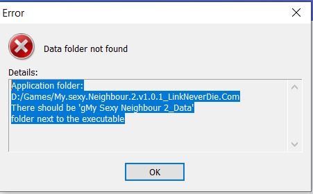Lỗi Data Folder not found