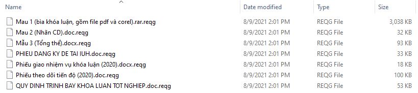 Tất cả các file đột nhiên bị chuyển thành .REQG file