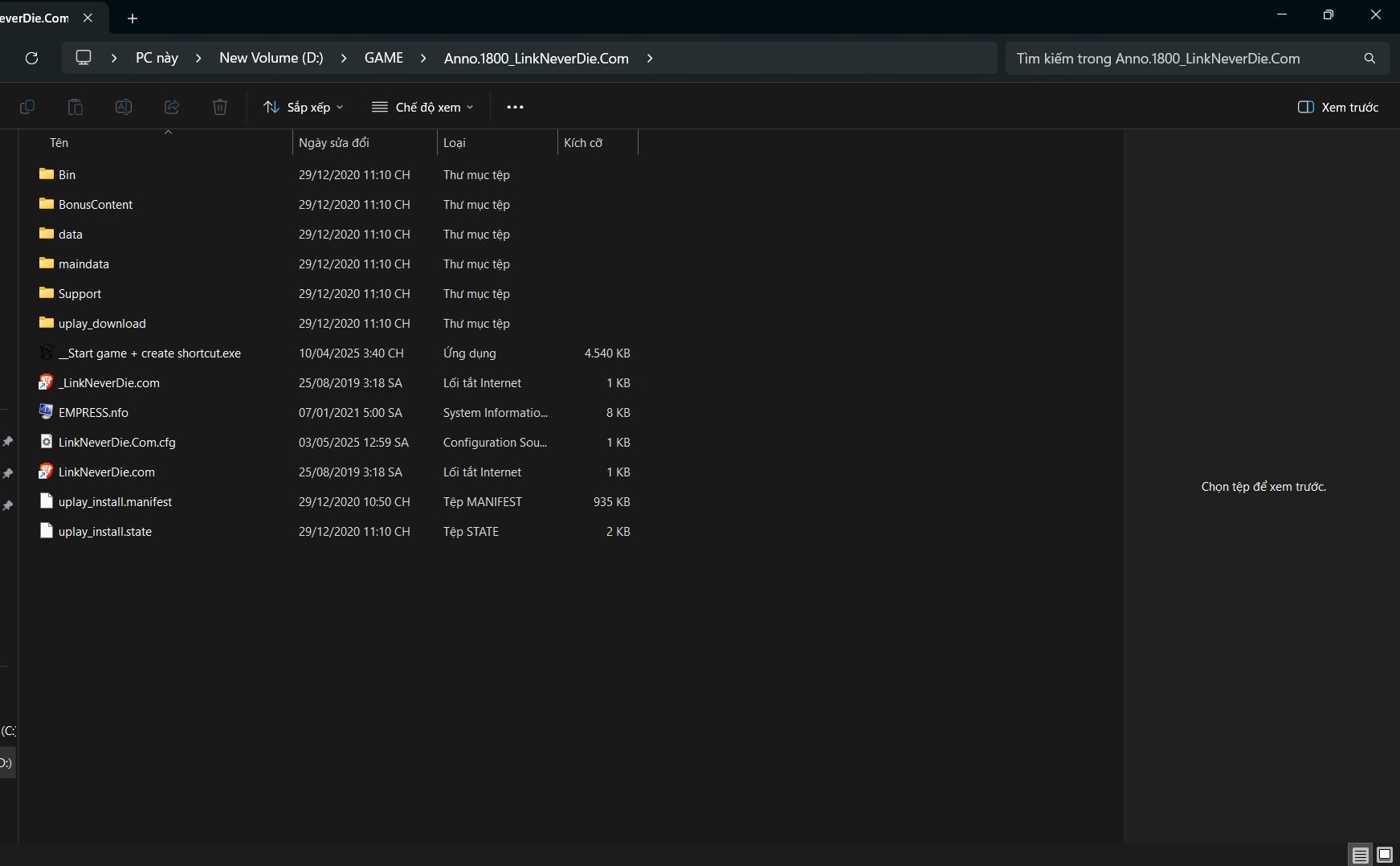 Không khởi động được game Anno 1800 Không khởi động được game Anno 1800