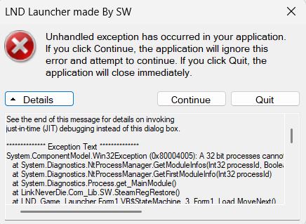 Little Nightmares III bị lỗi launcher chạy 32 bit