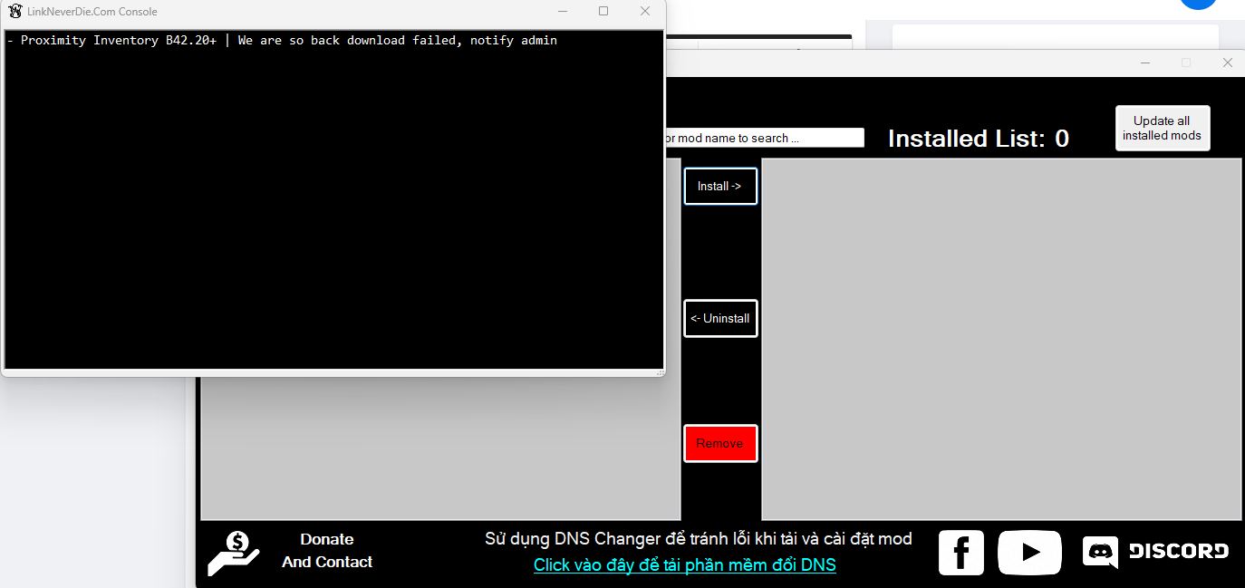 Đã cài DNS Changer, đã hiển thị Store của Steam, nhưng khi cài mod cho Project Zomboid làm bao nhiêu lần vẫn không cài được mod. Và em cũng đã thử các cách khác như đổi tên folder cho ngắn hơn,.. Mong ad và mọi người giúp đỡ em ạ. 