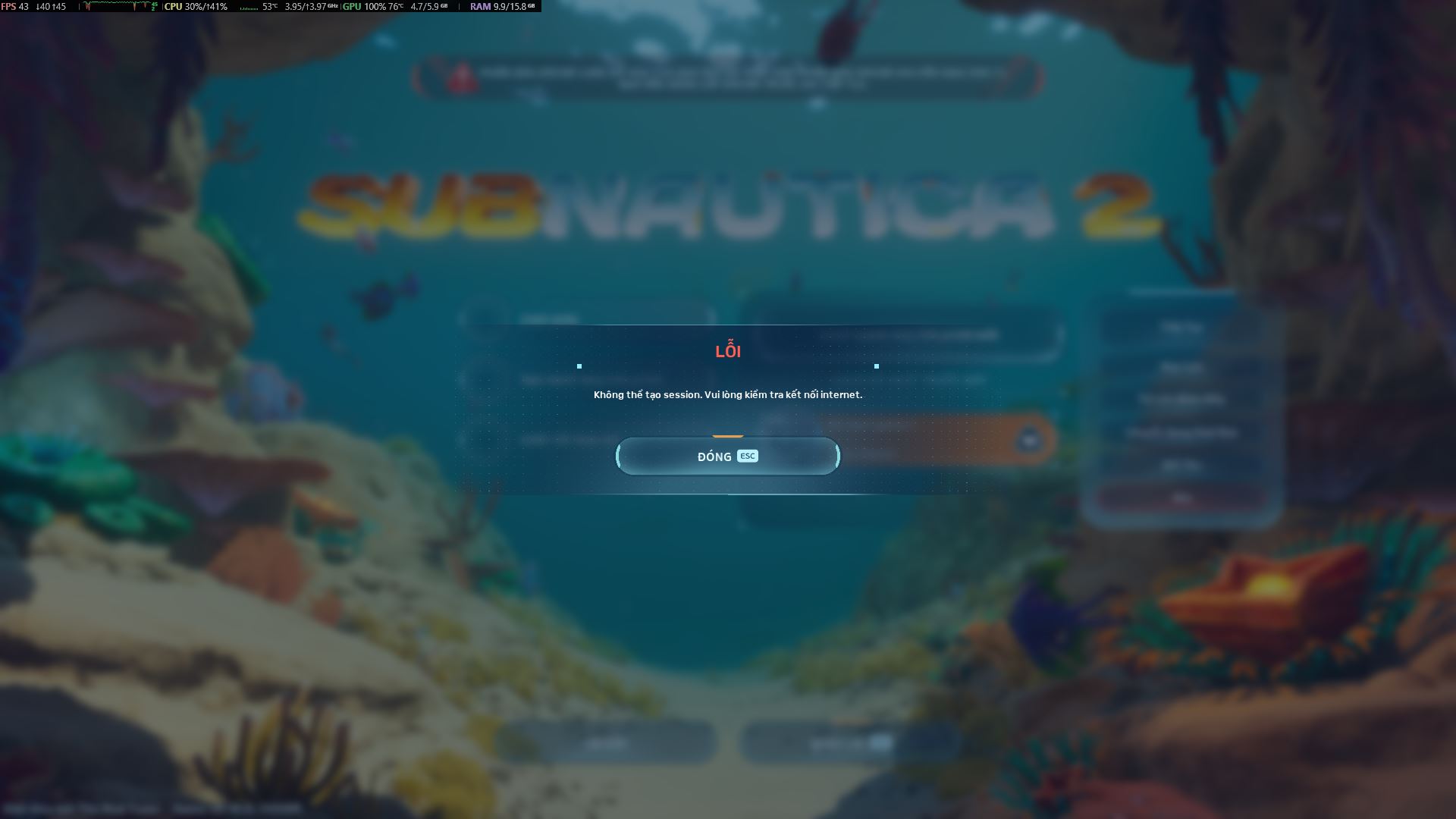 lỗi multiplayer