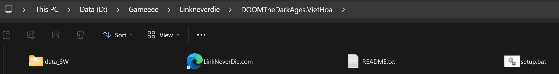 Lỗi Check failed - doom the dark ages - trong quá trình chạy file setup.bat