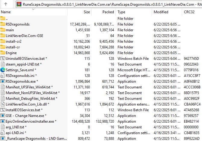 Bổ sung file cho game RuneScape: Dragonwilds