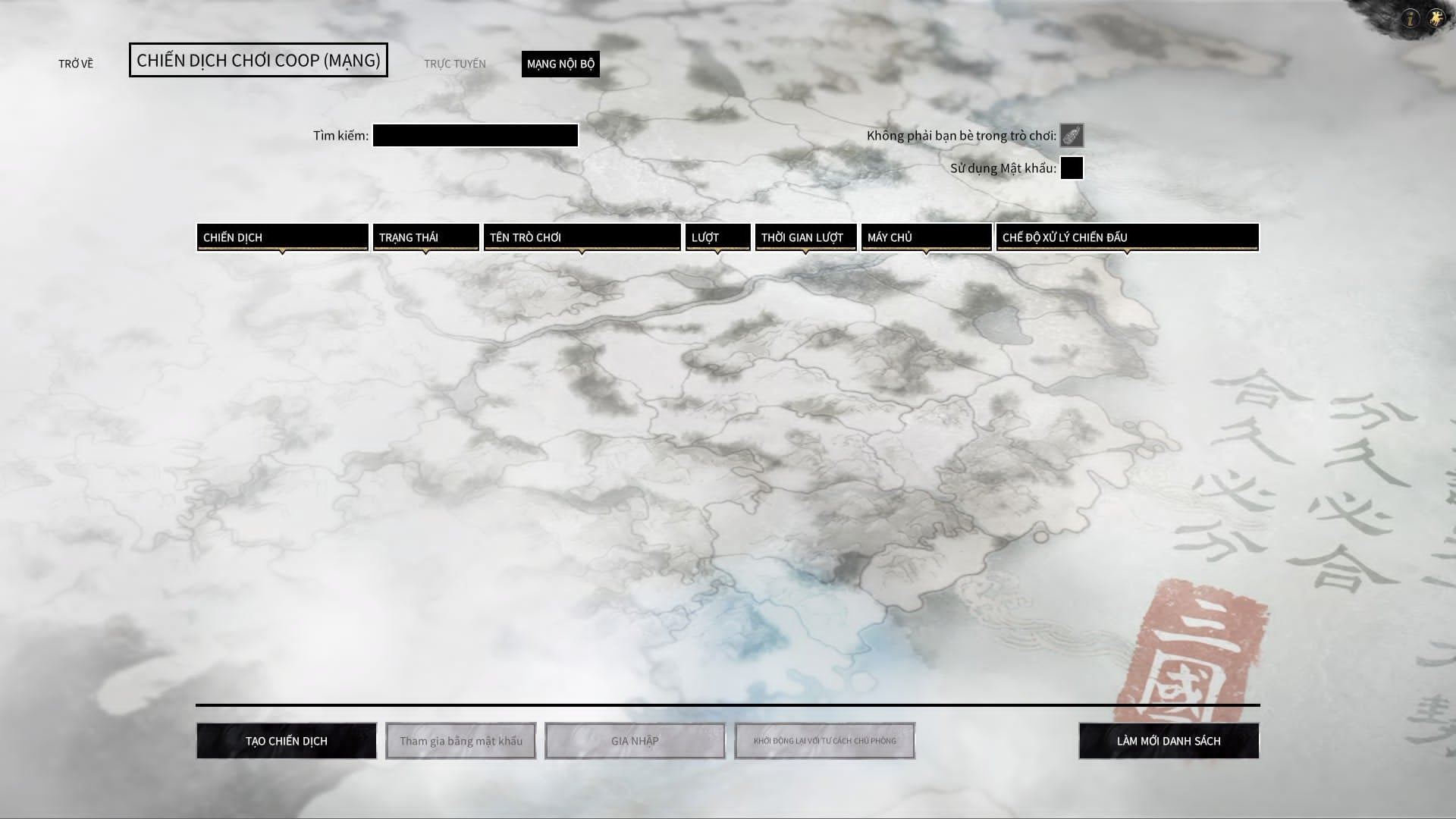 game: Total war: three kingdomsgame bị lỗi save mutiplaysave sẽ vẫn hiện khi chx tắt game sau khi thoát và vào lại thì không hiện lên.mk vào file save mutiplay thì thấy vẫn có save 