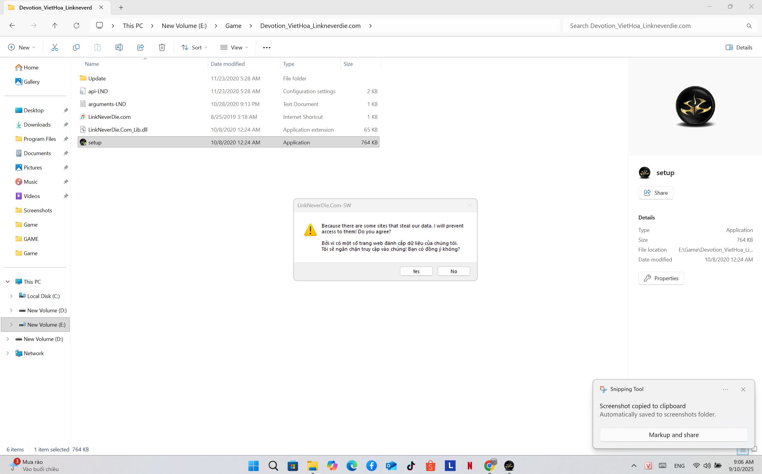 lỗi k chạy được patch việt hóa devotion