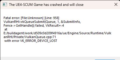 Scum bị crashed