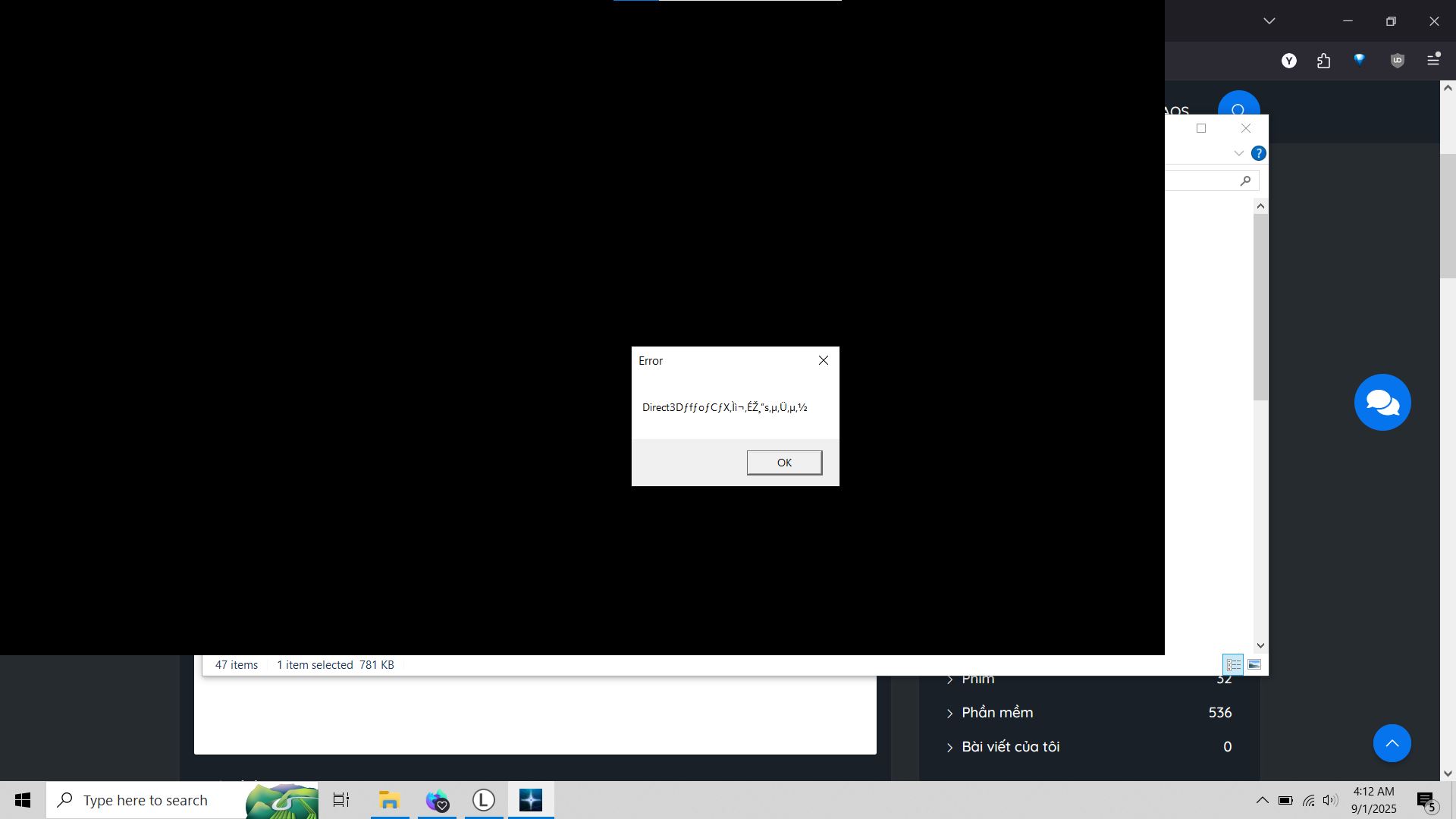 Lỗi về DirectX của Game 
