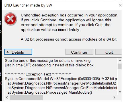 Chạy laucher game bị lỗi 32bit