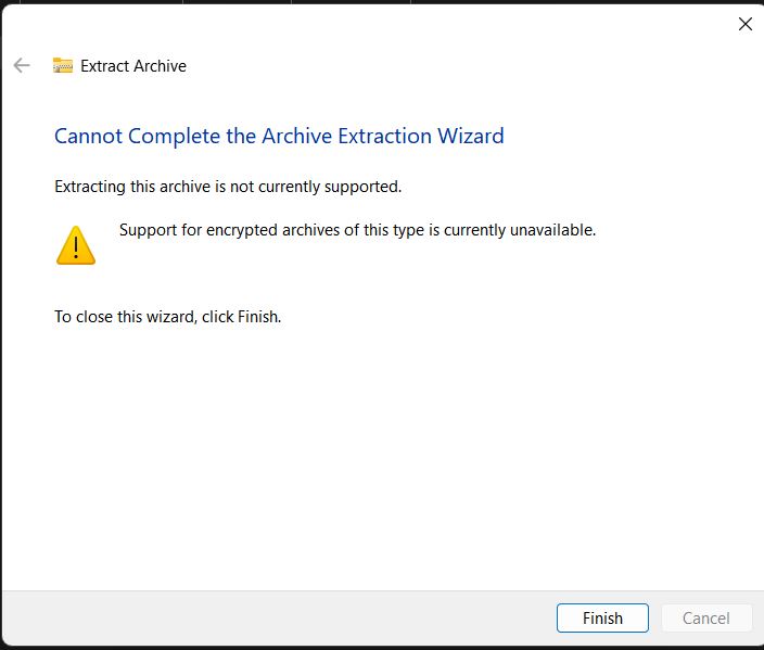 Không giải nén đc
