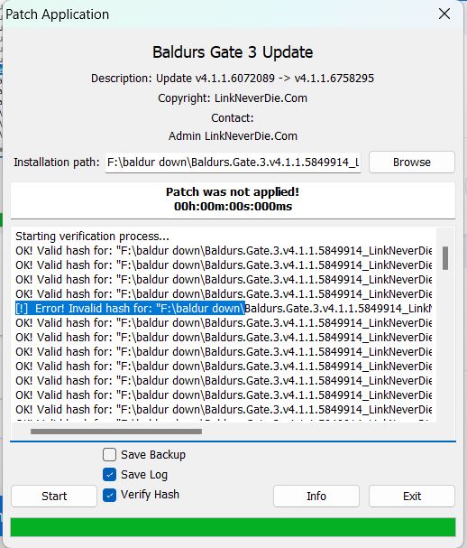 patch 8 (update) Baldur's gate 3 bị lỗi khi cài