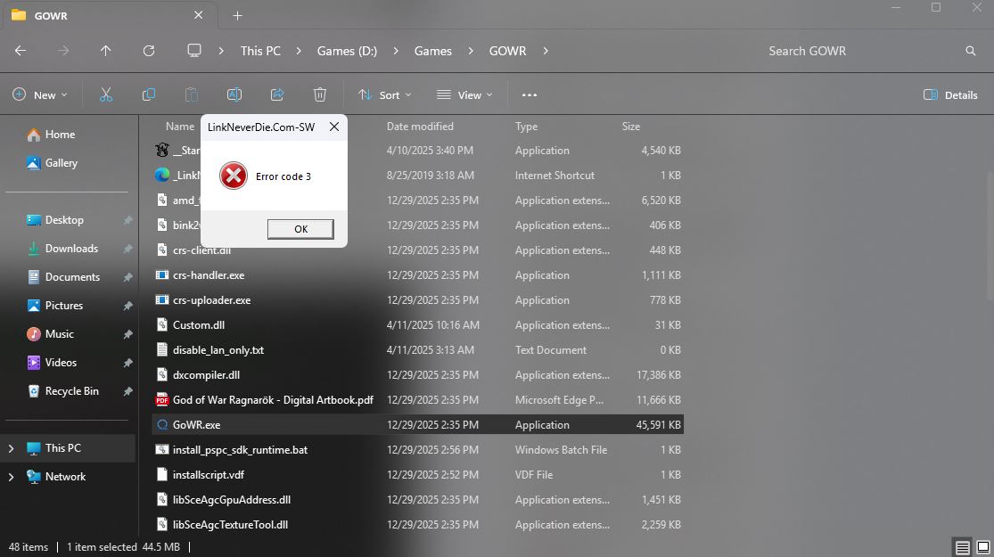 bị lỗi Error code 2 và error code 3 của game god of war ragnarök bị lỗi Error code 2 và error code 3 của game god of war ragnarök