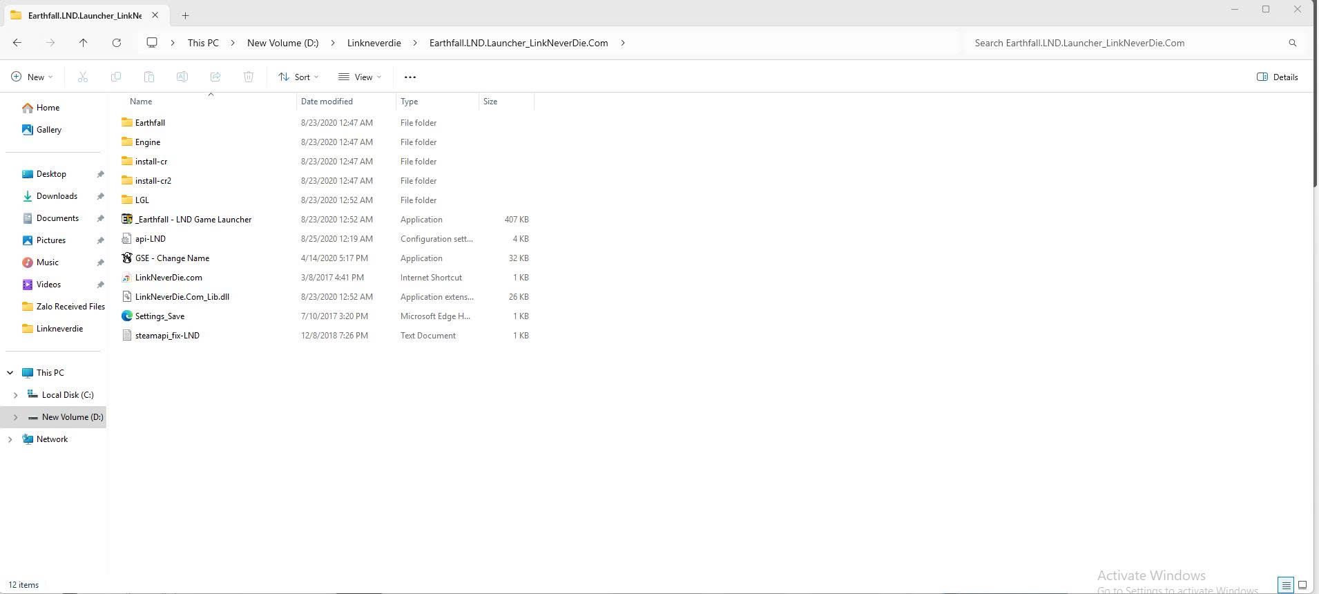 Lỗi launcher game Earthfall p2