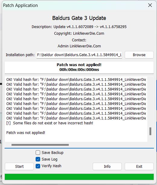 patch 8 (update) Baldur's gate 3 bị lỗi khi cài