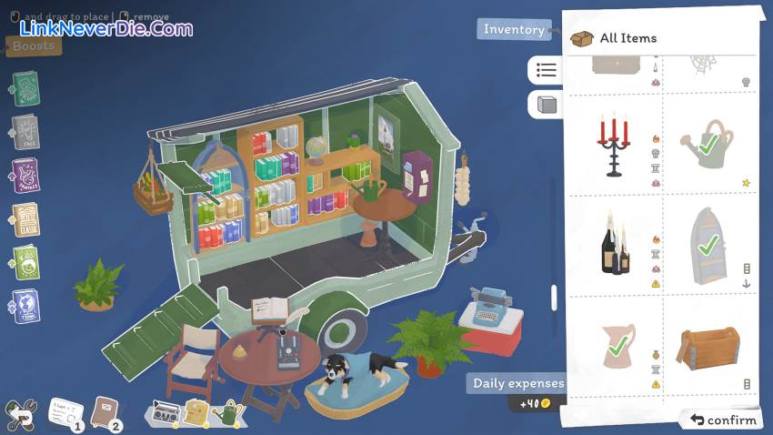 Hình ảnh trong game Tiny Bookshop (screenshot)