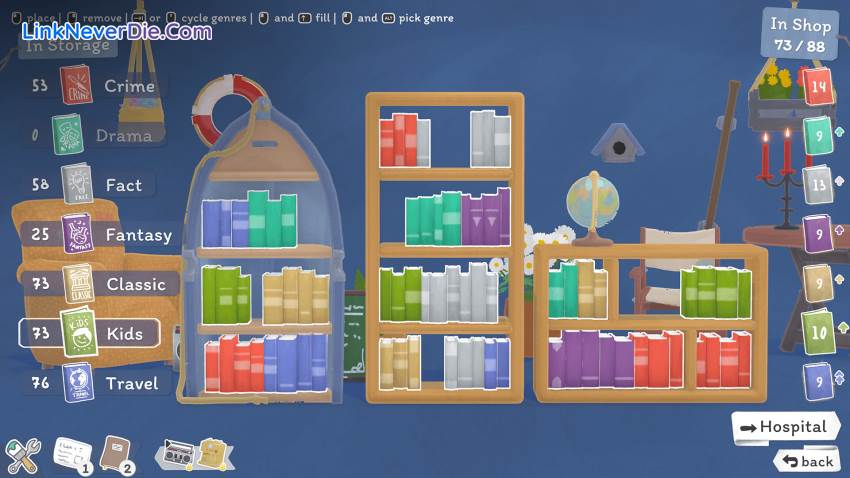 Hình ảnh trong game Tiny Bookshop (screenshot)