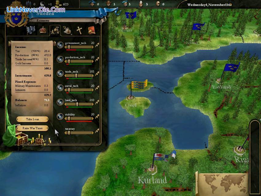 Hình ảnh trong game Europa Universalis 3 (screenshot)