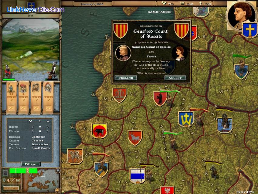 Hình ảnh trong game Crusader Kings (screenshot)