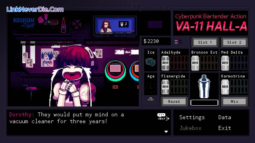 Hình ảnh trong game VA-11 Hall-A: Cyberpunk Bartender Action (screenshot)