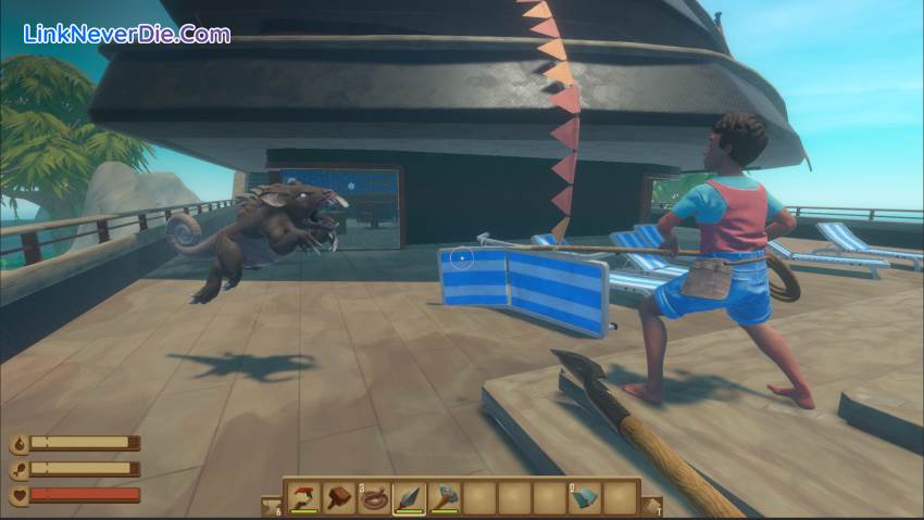 Hình ảnh trong game Raft (screenshot)