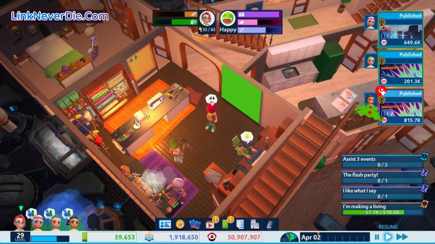 Hình ảnh trong game Youtubers Life (screenshot)