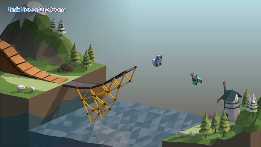 Hình ảnh trong game Poly Bridge (screenshot)